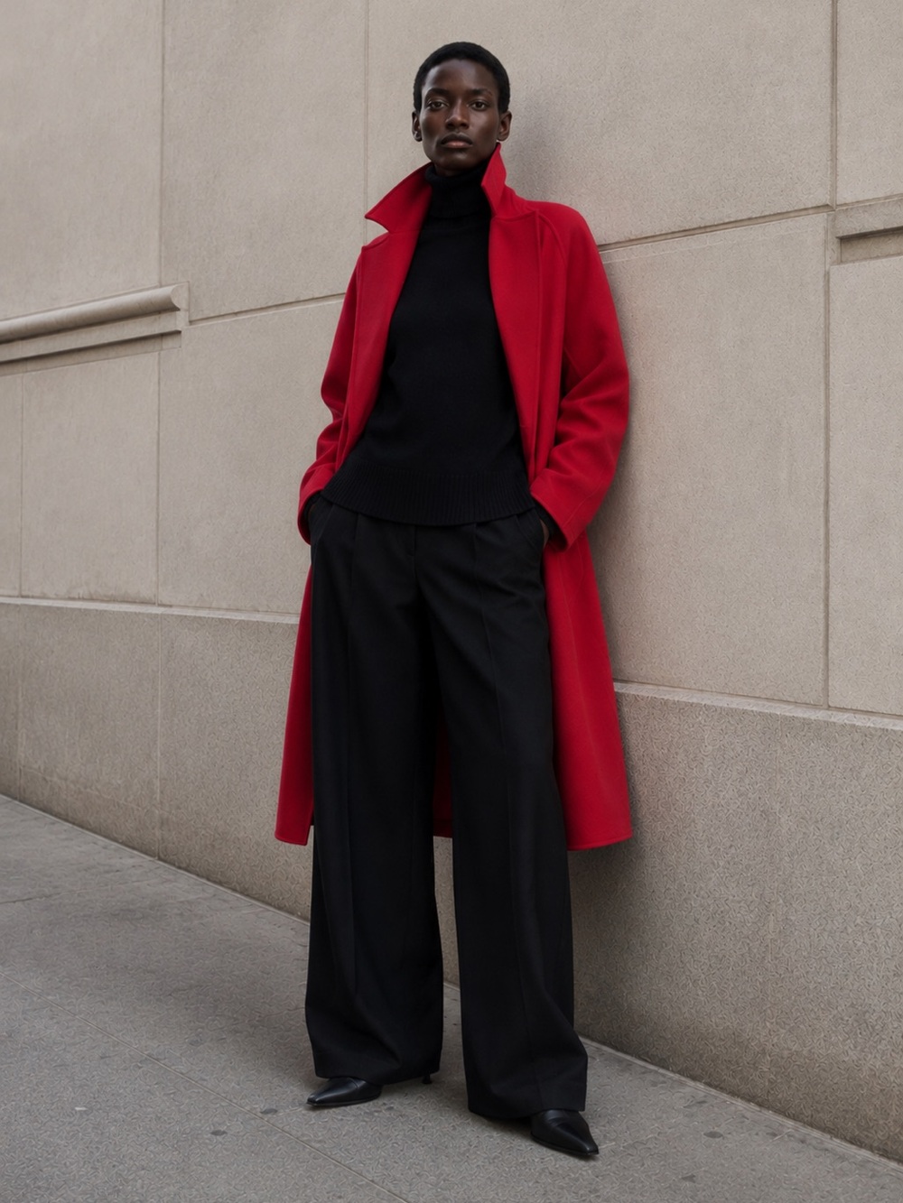 COS Red Wool Oversized Coat NWT size XXS fits to XS